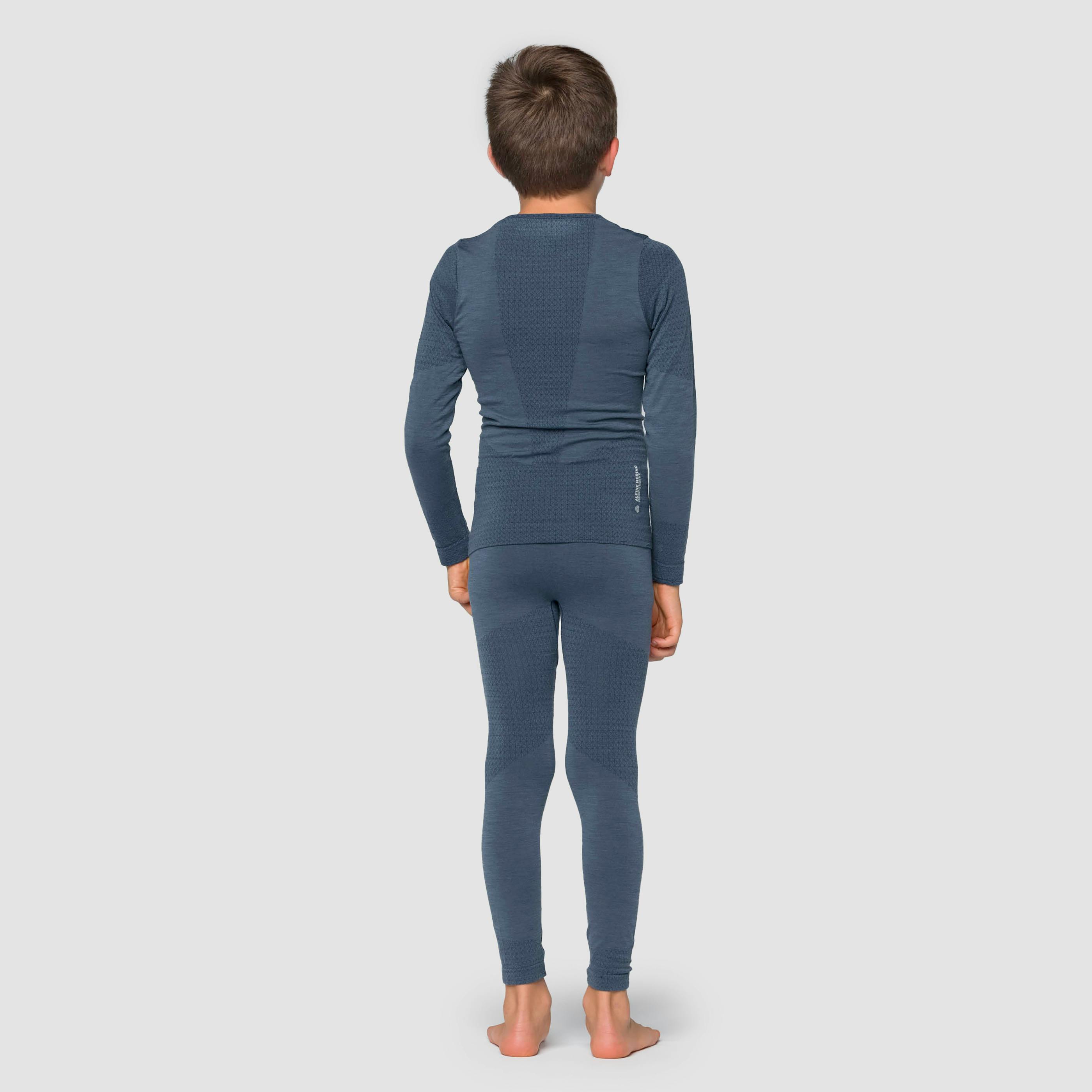 Zebru Medium Warm Alpine Merino Responsive Langarm-T-Shirt für Kinder