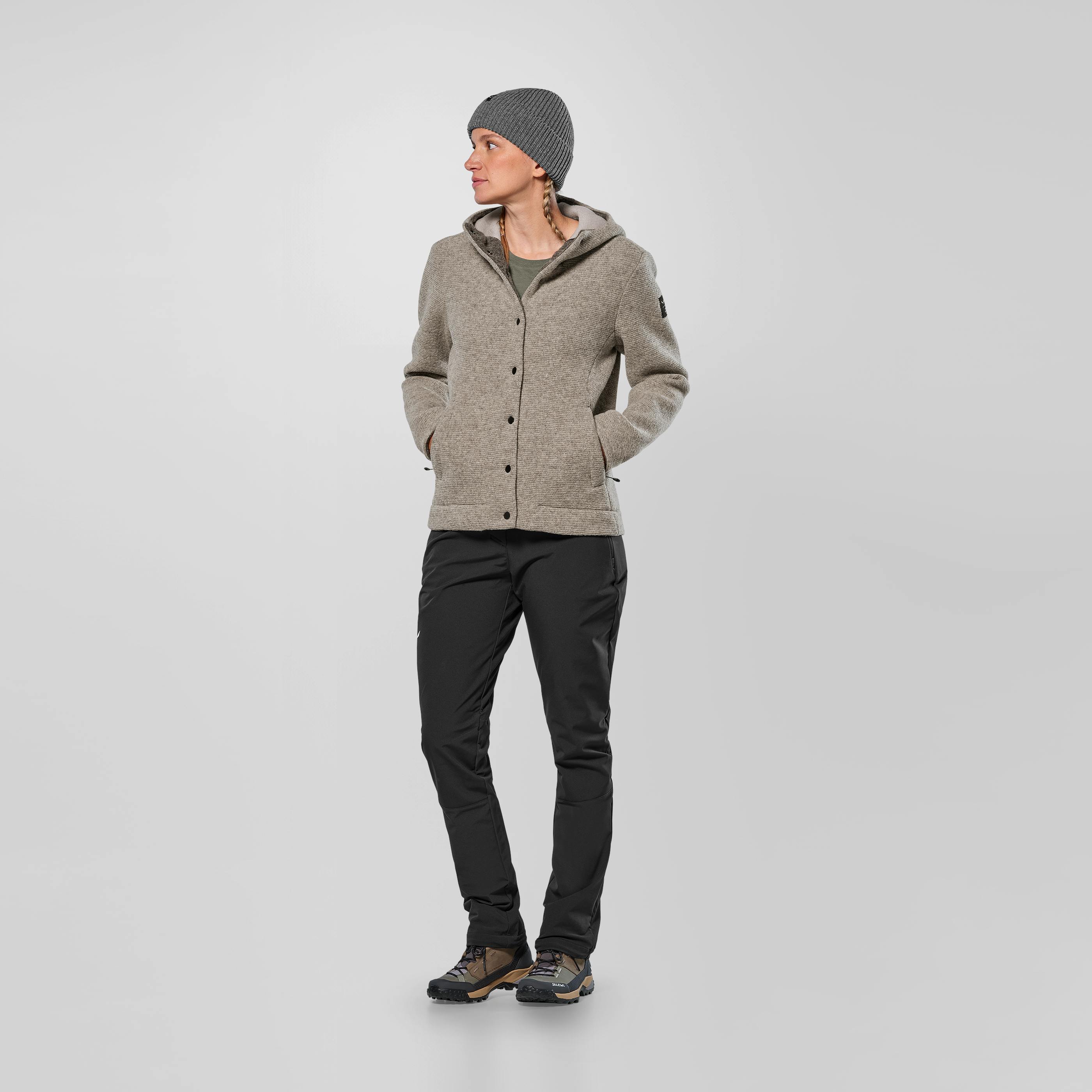 Sarner ungedüngter Woll-Strickjacke für Damen