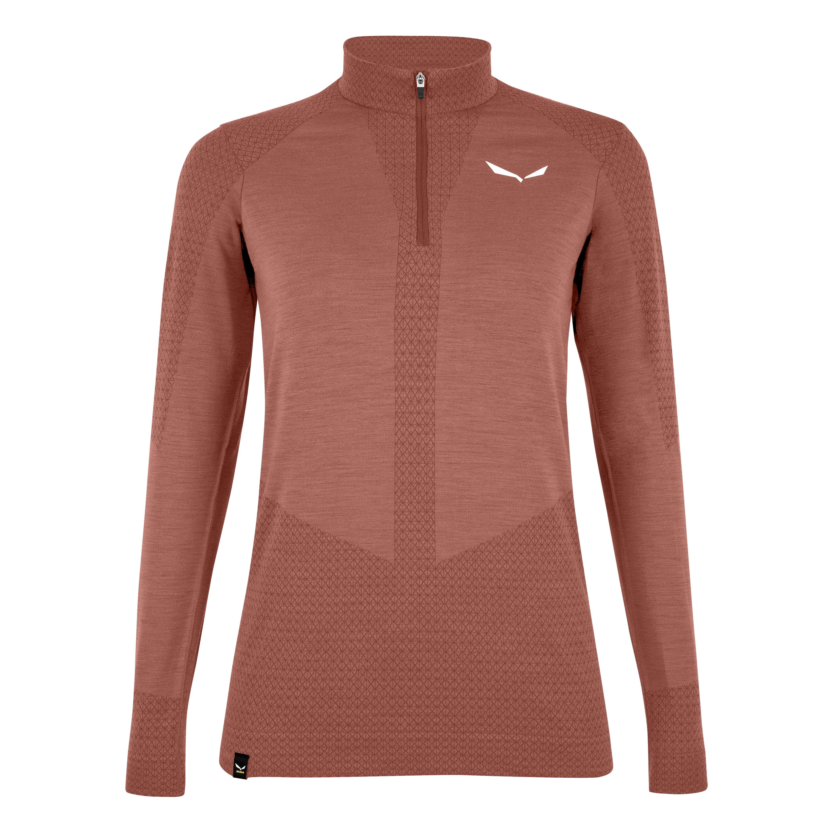 Zebru Reaktionsfähiges Half-Zip-T-Shirt für Frauen